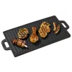   Grill Meister / Perfect Home 12014 kétoldalas sima / bordázott 51x24 cm öntöttvas grill sütőlap , grillező lap