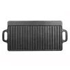   Grill Meister / Perfect Home 12014 kétoldalas sima / bordázott 51x24 cm öntöttvas grill sütőlap 