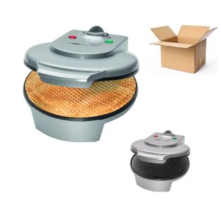   BONTOTT Bomann / Clatronic 1200W 18 cm XL elektromos ostyasütő, tölcsérsütő, sajtostallér sütő, recept ötletekkel, kipróbált, visszavásárolt