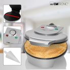 BONTOTT Bomann / Clatronic 1200W 18 cm XL elektromos ostyasütő, tölcsérsütő, sajtostallér sütő, recept ötletekkel, kipróbált, visszavásárolt