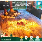 Home Creation XXL 50 cm csillag IP44 kültéri / beltéri fém, melegfehér LED csillag fénykoszorú, 1100 db LED-el világító ötágú csillag fényedkoráció 6 órás időzítővel