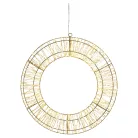 Home Creation XXL 50 cm koszorú IP44 kültéri / beltéri fém, melegfehér LED fénykoszorú, 1100 db LED-el világító kerek fényedkoráció 6 órás időzítővel