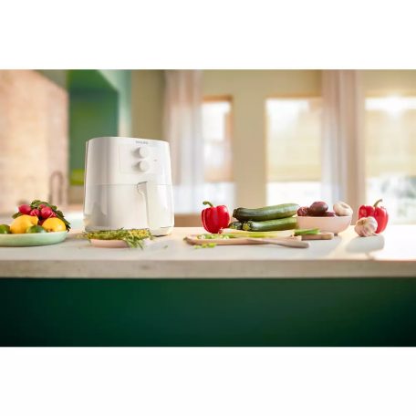 Philips HD9200/10 WH (fehér) AirFryer 1400W 4.1L 0.8kg forrólevegős fritőz, olajmentes olajsütő, Air Fryer