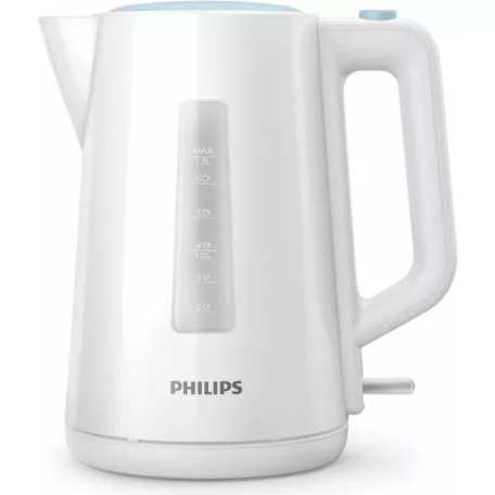 Philips HD9318/70 Daily Collection 3000 Series vízforraló 2200W 1.7L, inox belső, fehér műanyag készülékházzal, rejtett fűtőszállal