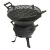 GrillMeister HG-08199 (Landmann 0630 / Grill Chef 063091 helyettesítő) 35 cm faszenes Barbecue grillhordó, öntöttvas kerti grillező 