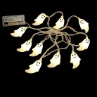 Livarno Home 10 LED Halloween SPIRIT Strings Light 185 cm elemes szellem / tök / denevér fényfüzér 6 órás időzítővel, 10 db halloweeni motívummal (HG13258C)
