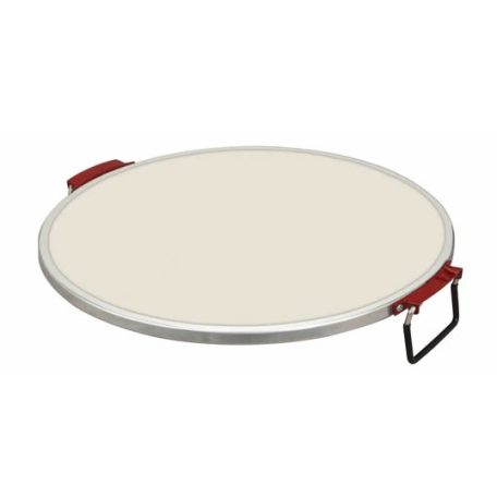 Hausmeister / Ariete 909 Da Gennaro piros 1200W 30 cm elektromos pizzasütő, pizzakemence betekintő ablakkal, 305 x 10 mm pizzakővel, fém pizzalapáttal