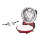 Hausmeister / Ariete 909 Da Gennaro piros 1200W 30 cm elektromos pizzasütő, pizzakemence betekintő ablakkal, 305 x 10 mm pizzakővel, fém pizzalapáttal
