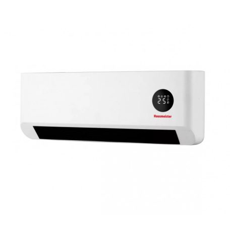 Hausmeister HM 8170 PTC kerámia fali elektromos hősugárzó, falra szerelhető ventilátor / fűtőventilátor távirányítóval, LED kijelzővel