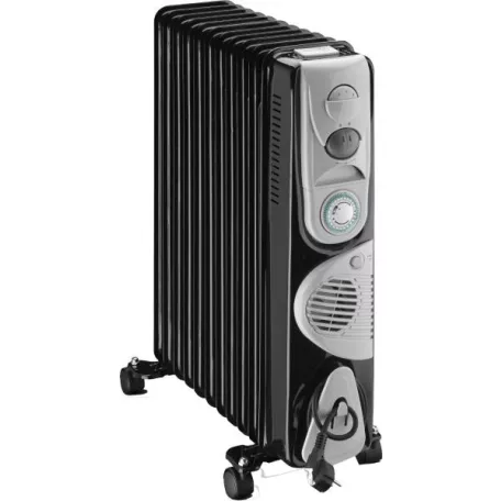 ROWI HOR 2900/11/4 GZ BASIC 11 tagú 2900W turbós (ventilátoros) olajradiátor, elektromos hősugárzó radiátor mechanikus időzítővel 2500W + 400W öszteljesítménnyel