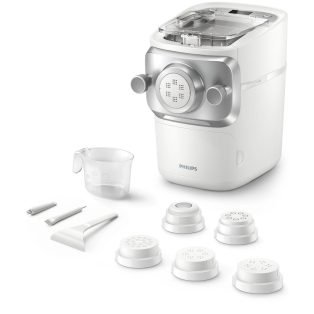   Philips HR2660 tészatkészítő automata, Avance Collection HR2660/00 Series 7000 Pasta Maker 200W / 800g tésztagép 6 féle tésztaformázó feltéttel, fehér