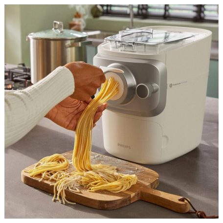 Philips HR2660 tészatkészítő automata, Avance Collection HR2660/00 Series 7000 Pasta Maker 200W / 800g tésztagép 6 féle tésztaformázó feltéttel, fehér