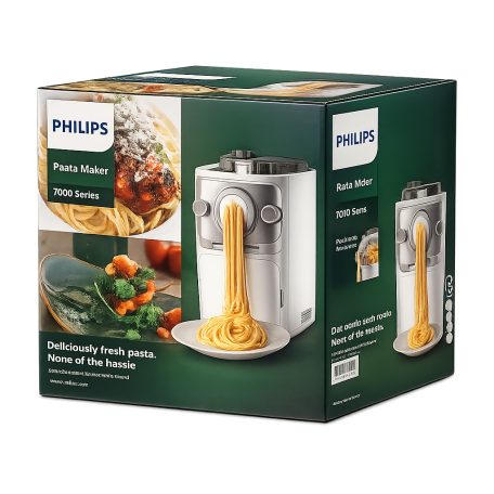 Philips HR2660 tészatkészítő automata, Avance Collection HR2660/00 Series 7000 Pasta Maker 200W / 800g tésztagép 6 féle tésztaformázó feltéttel, fehér