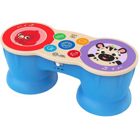 Hape Upbeat Tunes 800898 elektromos (elemes) játék dob szett, baby elektronikus dob készlet fából, műanyag talppal