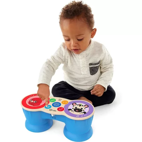 Hape Baby Einstein Upbeat Tunes 800898 elektromos (elemes) játék dob szett, baby elektronikus dob készlet fából, műanyag talppal