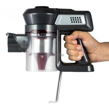 Hausmeister HM 2061 álló / kézi 22,2V li-ion akkus 120W akkumulátoros 2 az 1-ben porszívó HEPA filterrel, LED világítással, forgó körkefével, fali töltővel