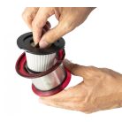 Hausmeister HM 2061 álló / kézi 22,2V li-ion akkus 120W akkumulátoros 2 az 1-ben porszívó HEPA filterrel, LED világítással, forgó körkefével, fali töltővel