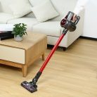 Hausmeister HM 2061 álló / kézi 22,2V li-ion akkus 120W akkumulátoros 2 az 1-ben porszívó HEPA filterrel, LED világítással, forgó körkefével, fali töltővel