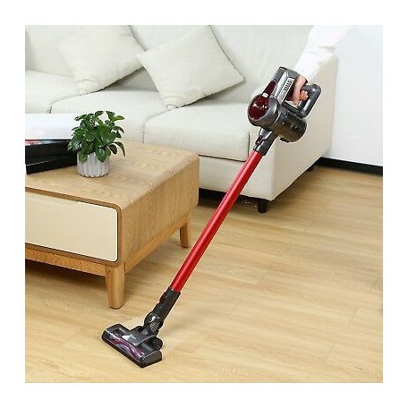 Hausmeister HM 2061 álló / kézi 22,2V li-ion akkus 120W akkumulátoros 2 az 1-ben porszívó HEPA filterrel, LED világítással, forgó körkefével, fali töltővel