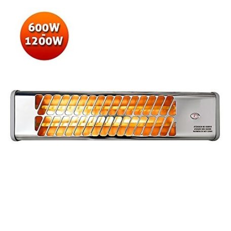 Hausmeister HM 8153 Kvarccsöves (quartz) fém házas fali, fürdőszobai hősugárzó 600W / 1200W 