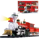 Holiday Express (Christmas / Karácsony Express) zenélő, világító, elemes elektromos önjáró karácsonyi vonat szett, vasúti pálya 74 x 133 cm körpályával, fénnyel és zenével
