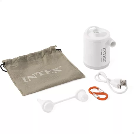 Intex QuickFill 200R akkus, 3.7V 2000 mAh 3 kPa utazó, mini akkumulátoros elektromos pumpa, matracpumpa szívó és fújó funkcióval #66647