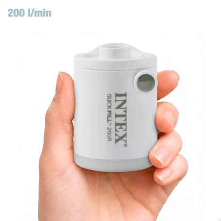Intex QuickFill 200R akkus, 3.7V 2000 mAh 3 kPa utazó, mini akkumulátoros elektromos pumpa, matracpumpa szívó és fújó funkcióval #66647