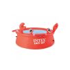   INTEX 26100 Easy Happy Crab 183 x 51 cm 880L piros, kerek, felfújható, puha falú medence vidám rák témával