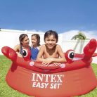INTEX 26100 Easy Happy Crab 183 x 51 cm 880L piros, kerek, felfújható, puha falú medence vidám rák témával