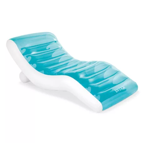 INTEX 56874 Splash Lounge felfújható napozóágy 191 x 99 cm, kék-fehér, 100 kg teherbírás