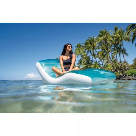 INTEX 56874 Splash Lounge felfújható napozóágy 191 x 99 cm, kék-fehér, 100 kg teherbírás