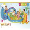   INTEX 57135 DinoLand Play Center csúszdás élménymedence, 333 x 229 x 112 cm vízi játszótér, kerti pancsoló medence csúszdával