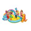   INTEX 57135 DinoLand Play Center csúszdás élménymedence, 333 x 229 x 112 cm vízi játszótér, kerti pancsoló medence csúszdával