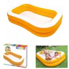 INTEX 57181 Mandarin 229 x 147 x 46 cm narancssárga, szögletes felfújható kerti pancsoló medence, gyerekmedence