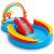  INTEX 57453 Rainbow Play Center 428L csúszdás, szivárvány élménymedence, 297 x 193 x 135 cm vízi játszótér, kerti pancsoló medence csúszdával