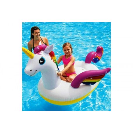 INTEX 57561 Ride-on 201 x 140 x 97 cm felfújható gyermek Baby Unikornis matrac 40 kg teherbírású