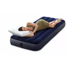 INTEX 64756 Dura-Beam Standard 191 x 76 x 25 cm egyszemélyes, 136 kg teherbírású sötétkék velúr matrac kepingezéshez (kül- és beltérre)