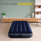 INTEX 64756 Dura-Beam Standard 191 x 76 x 25 cm egyszemélyes, 136 kg teherbírású sötétkék velúr matrac kepingezéshez (kül- és beltérre)