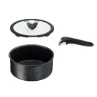 Tefal Ingenio Force 18 SZETT 18 cm tapadásmentes márvány lábas (fazék) szilikonos üvegfedő és levehető nyéllel, indukciós és normál főzőlapra is