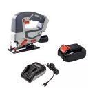 Auchan JD-524220 vezeték nélküli, 20V 2Ah akkus szúrófűrész, dekopírfűrész 20V 2Ah akkuval és töltővel