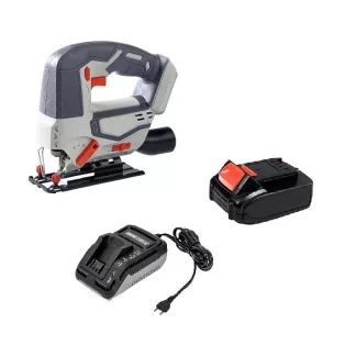   Auchan JD-524220 vezeték nélküli, 20V 2Ah akkus szúrófűrész, dekopírfűrész 20V 2Ah akkuval és töltővel