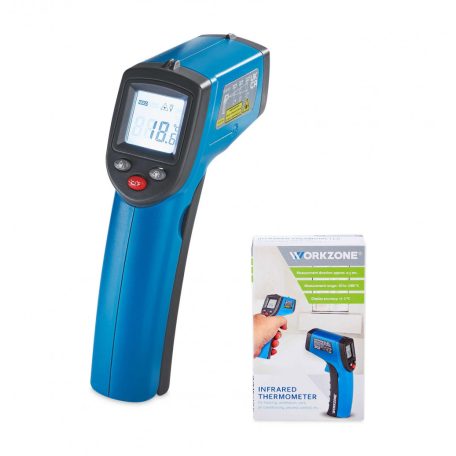WorkZone JHK-6606 infravörös hőmérő (tárgyhőmérő) lézeres célzóval, lézeres infrahőmérő (PTIA 1)