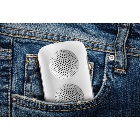 JAM Clip-it mini, csiptethető Bluetooth hangszóró újratölthető beépített akkuval, mikrofonnal, övcsipesszel, akár 4 óra lejátszási idővel