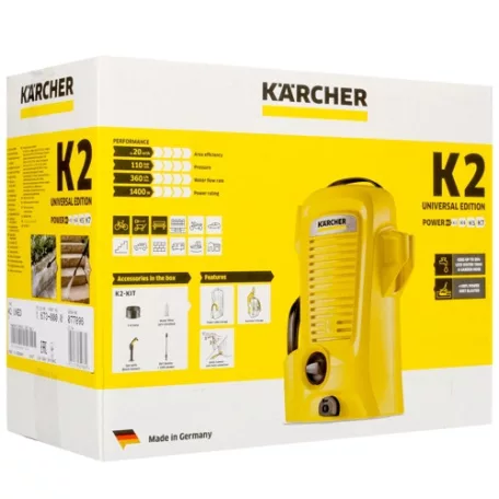 Kärcher / Karcher K2 Universal 1400W max. 110bar kompakt magasnyomású mosó, sterimo szennymaró fejjel (1.673-000.0 | 961888) OB-5052535