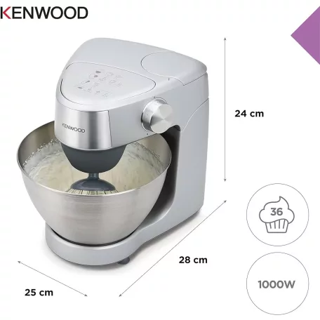 Kenwood Prospero+ KHC29A.H0WH fehér 1000W 4.3L konyhai robotgép szett, dagasztógép, habverővel, turmixal, citruspréssel és aprító - szeletelő feltéttel (KHC29A.H0)