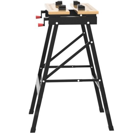 Kreator KRT672001 összecsukható munkapad 100 kg teherbírással, 60 x 75 x 62 cm univerzális satupad, műhely munkaasztal (Workbench)