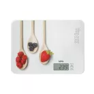 LAICA KS5020 extra nagy kapacitású és méretű, 30 x 22 cm fehér digitális konyhai mérleg 20 kg méréshatárral, 5 g lépésközzel, TARA funkcióval, LCD kijelzővel