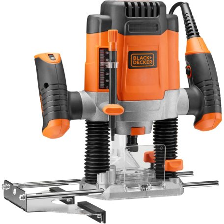 Black & Decker / Black + Decker KW1200E elektromos 1200W felsőmaró, felsőmarógép 3 befogópatronnal (KW1200E-QS)