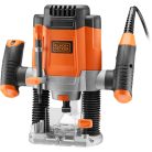 Black & Decker / Black + Decker KW1200E elektromos 1200W felsőmaró, felsőmarógép 3 befogópatronnal (KW1200E-QS)