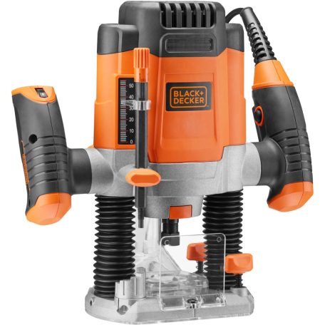 Black & Decker / Black + Decker KW1200E elektromos 1200W felsőmaró, felsőmarógép 3 befogópatronnal (KW1200E-QS)